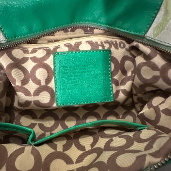 Coach Vintage Green Madison Sabrina satchel purse bag - Picture 8 of 11